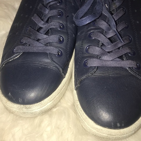 🎉 HP! Rare! PATRICK Navy Leather Sneakers - EUC! - Picture 4 of 9